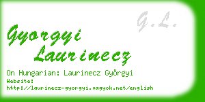 gyorgyi laurinecz business card